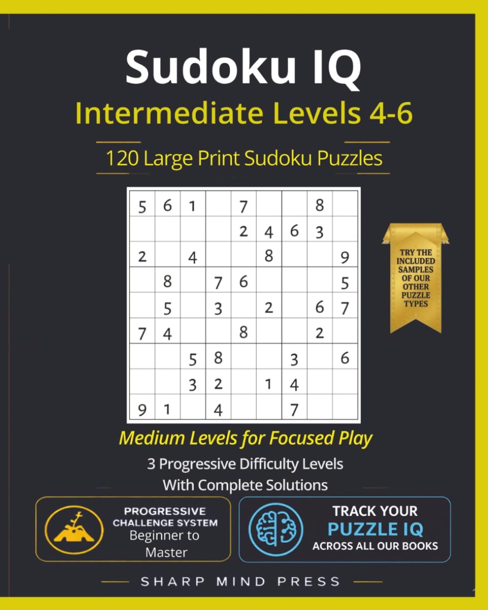 Sudoku IQ Medium: Intermediate Levels 4-6 book cover